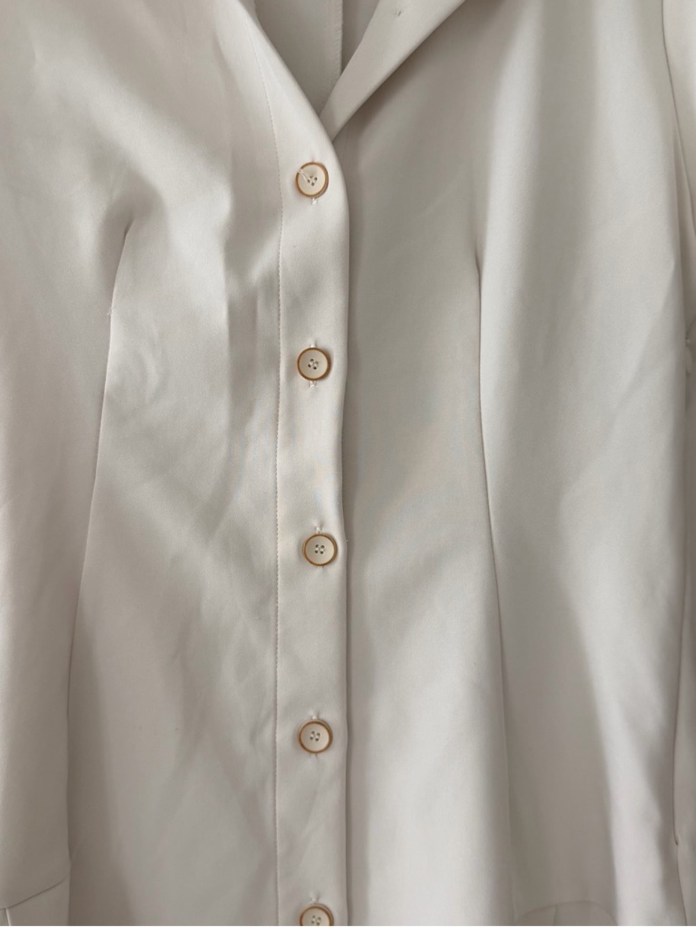 Zara Cream Collared Blouse - Picture 2 of 4